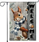 Welcome Garden Flag 12x18inch The Nut Squirrel Winter Garden Flags Yard Porch House Flag Double-Side For Home Outdoor Yard Patio Lawn Decor,Christmas Garden Decorations (RMQ-42, 12"X18")
