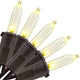 YULETIME Warm White LED Christmas Lights with Brown Wire, 33 ft 100 Count UL Certified Commercial Grade Holiday String Light Set (Warm White - Brown Wire)