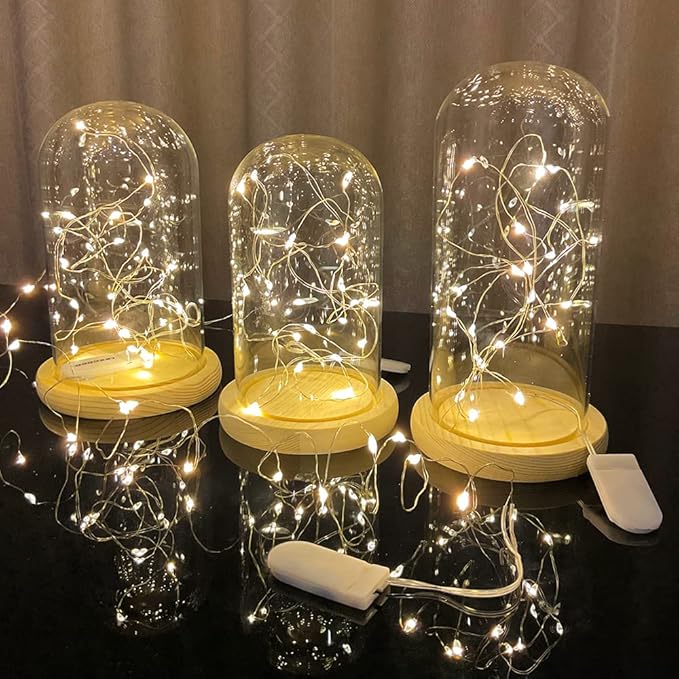 10 Pack Fairy Lights Battery Operated String Lights, 10 LED on 3.3ft Silvery Copper Wire，for Flowers Gift Box Wedding Party Christmas Decoration (Warm White, 10 Pack)