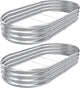 AHEONLAR 2pack 6×3×1ft Raised Garden Bed，Outdoor Galvanized Planter Boxes, Oval Large Metal Raised Garden Beds for Vegetables