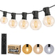 150FT LED Outdoor String Lights with Dimmable 3 Color Lights with Remote