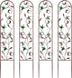 aboxoo Set of 4 Packs Hummingbird Metal Garden Trellis for Climbing Plants,Outdoor Decorative Flowers Arch Fence Trellis for Outdoor Patio,Garden,Yard,Backyard,Wall Brackets,60'' H x 11'' W