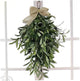 Olive Wreath 24 Inch Artificial Olive Wreaths for Front Door Hanging Teardrop Swag Greenery with Burlap Bow for Front Door Wall Wedding Arch