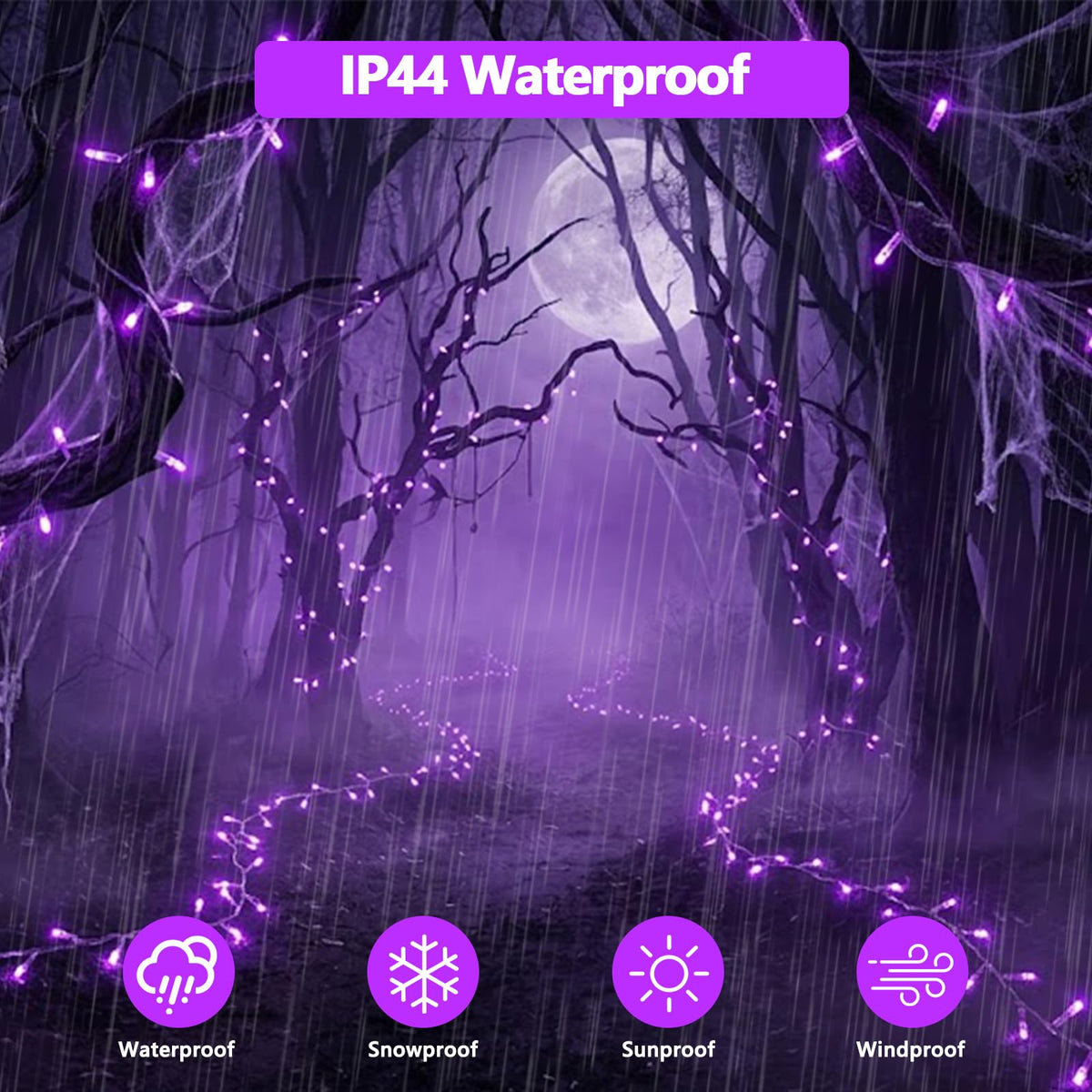 KAQ 240LED 88Ft Connectable String Lights Indoor Outdoor Clear Wire