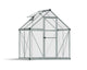 Palram - Canopia Mythos 6' x 4' Polycarbonate Aluminum Greenhouse, Silver