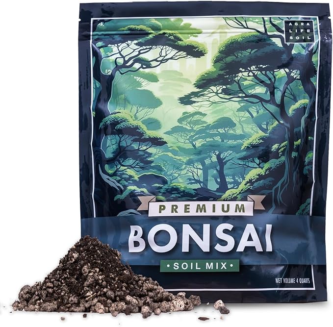 Premium Bonsai Soil Mix for Thriving Indoor Bonsai Trees - Perfect Potting Soil for All Bonsai Varieties - Organic Blend for Optimal Growth - Indoor Plant Soil - 4 Quarts