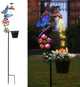 Afirst Solar Outdoor Lights Decorative - Solar Decorative Butterfly Lights Faucet Shaped Twinkling Light Garden Stake Decorations for Pathway Lawn Patio Courtyard Backyard