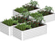 8x4x2 ft Outdoor Raised Garden Bed, Large Metal Planter Raised Beds, Planters for Outdoor Plants for Vegetables, Flowers, Herbs, Fruits, and Succulents.(4 Pcs)