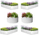 A ANLEOLIFE 6-Pack 4X4X1.5ft & 8X4X1.5ft Deep Root Galvanized Raised Garden Beds Outdoor for Planting Vegetables Flowers Herb,Antique White