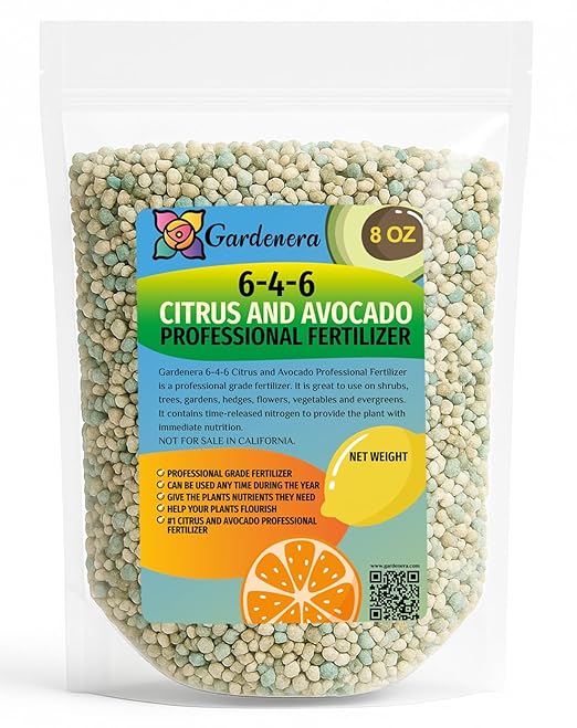𝐁𝐄𝐒𝐓𝐒𝐄𝐋𝐋𝐄𝐑 6-4-6 Avocado Citrus Tree Plant Food for Outdoor/Indoor Gardening | Quick-Release Nitrogen Fertilizer | Orange, Lime, Avocado and Lemon Tree Fertilizer [8 OZ]