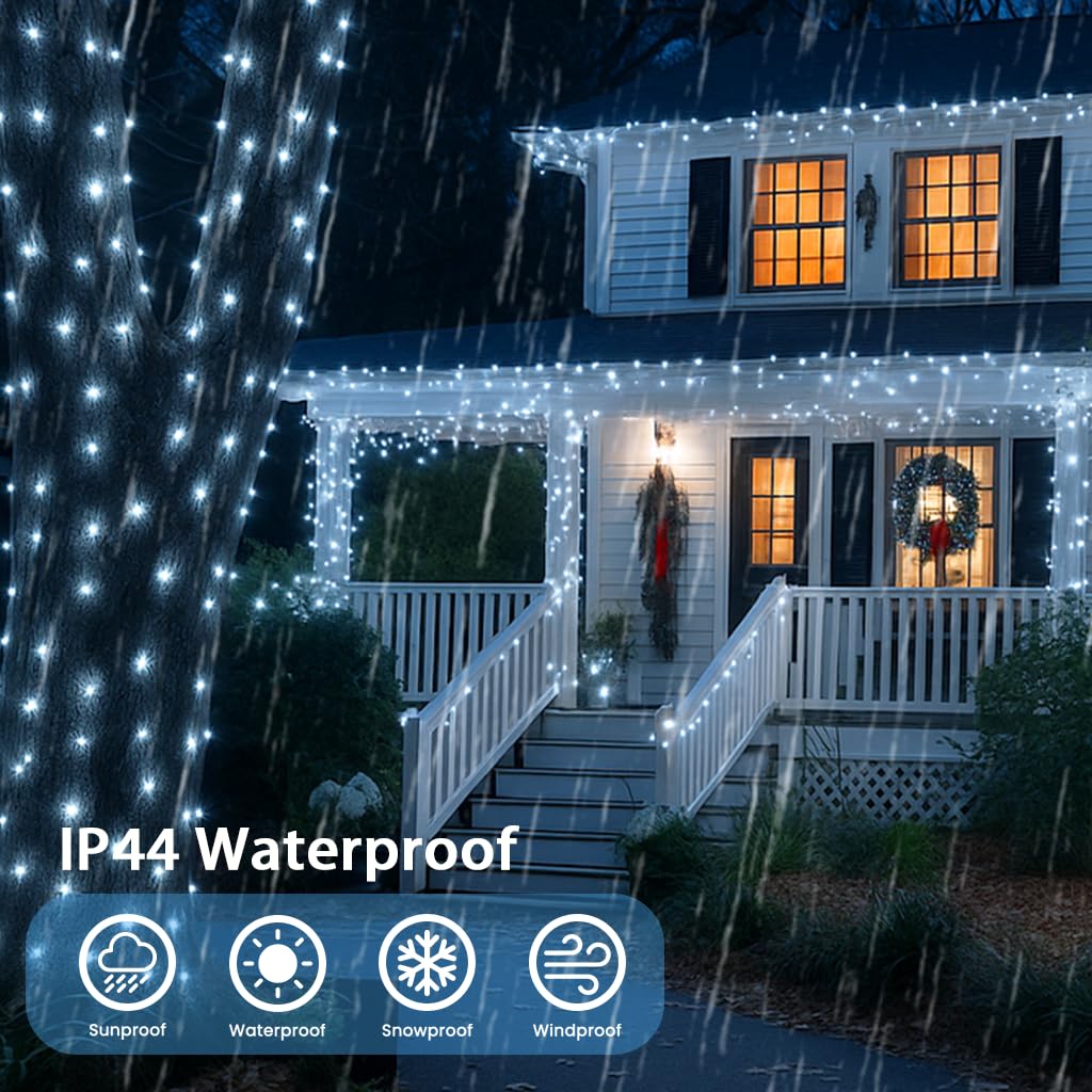 100 LED Connectable String Lights, 33FT Christmas Lights Outdoor Indoor