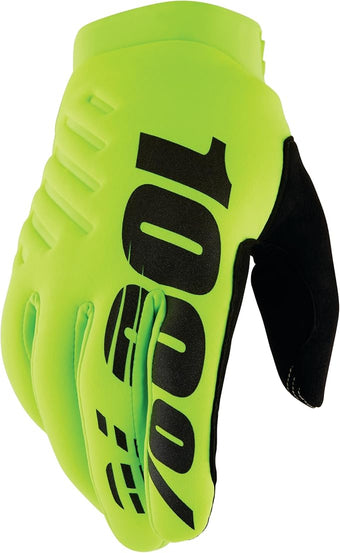 100% BRISKER Cold Weather Motocross & Mountain Bike Gloves - Warm Winter MTB & MX Powersport Racing Protective Gear