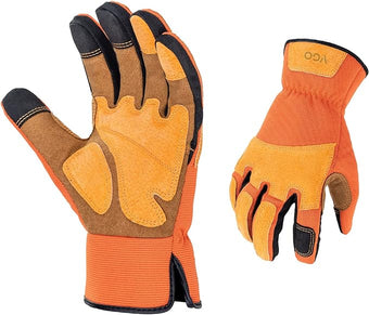 Vgo... 1-Pair Gardening Gloves Men, Safety Work Gloves, Puncture-proof, Thornproof, Touchscreen (SL7475)
