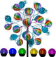 VEWOSTAR Solar Wind Spinners Outdoor,Hot Air Balloon Wind Spinner with LED Glass Ball,Muti-color Wind Spinners for Yard and Garden,Pinwheels Kinetic Wind Spinner,Wind Sculptures & Spinners for Pathway