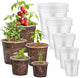 30 Pack 7/6/5/4/3 Inch Clear Nursery Pots for Plants, Flexible Plastic Plant Pots with Drainage Holes, Transparent Seed Starter Pots Variety Pack for Succulents, Seedlings, Flowers, Vegetable