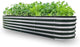 GrowHaus 8x2x1.4FT Galvanized Raised Garden Bed, Planter Boxes Outdoor Large Metal Garden Beds for Planting Vegetables Flowers Herbs Dark Gray