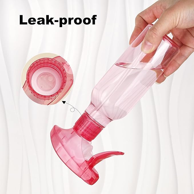 Cosywell Plastic Spray Bottles 8.8oz/260ml 2 Pack Empty Spray Bottle for Cleaning Mist/Stream Refillable Container Water Spraying Bottle for Cooking Hair Care Essential Oils(Pink)