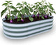 GrowHaus 4x2x1FT Galvanized Raised Garden Bed, Planter Boxes Outdoor Metal Garden Beds for Planting Vegetables Flowers Herbs Silver