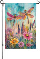 Dragonflies And Plant Garden Flag 12x18 Inch Double Sided All-Weather Polyester Outdoor Flag For Patio Lawn Yard And Garden Welcome Decor