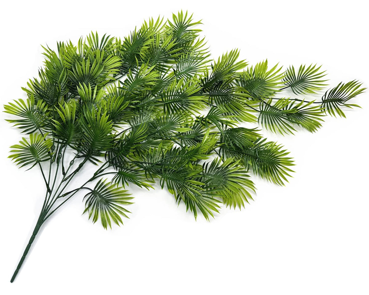 PASYOU Artificial Hanging Vines Plants, Fake Tropical Ivy Plant Faux Greenery Fan Leaves Vine Plastic Foliage Boston Fern Leaf for Indoor Outdoor Garden Wedding Party Christmas DIY Decoration 4 Pack