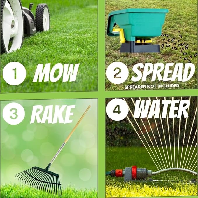 Flawn Seed Kits Dutch White Clover Seeds Organic Coated, 11 Lbs, Natural Lawn, Ground Cover, Hunting Food Plot, Covers up to 40,000 Sqft