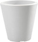 Crescent Garden Madison Planter– Weather-Resistant, Double Walled Indoor/Outdoor Plant Pot with Drain Hole – Durable All-Season Flower Container, 16" W (Cloud White)