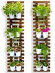 ShopLaLa Wall Planter - 2 Pack, Wooden Hanging Large Planters for Indoor Outdoor Plants, Live Vertical Garden, Plant Wall Mount Flower Pot Holder Hanger Stand Green Herb Wall Decor 47.2" (120cm)