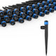 Pawfly 60 Pcs Drip Irrigation Emitters, Garden Drippers for Plants Watering System, Sprinkler Heads with Adjustable 360 Degree Water Flow, Drip Emitters for 1/4" Drip Irrigation Tubing