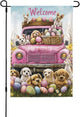 Truck Animals Garden Flag 12x18 Inch Double Sided All-Weather Polyester Outdoor Flag For Patio Lawn Yard And Garden Welcome Decor
