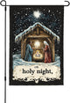 Christmas Night Garden Flag 12x18 Inch Double Sided All-Weather Polyester Outdoor Flag For Patio Lawn Yard And Garden Welcome Decor