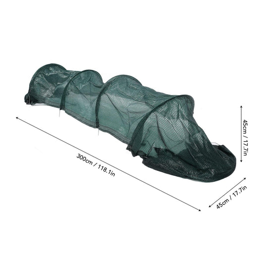 Yosoo 6 Circle Stakes Portable Greenhouse Tunnel Row Cover, Microclimate Enhancer, Easy Install, Protect Plants for Vegetable Fruits Flowers Crops (Blackish Green Mesh PE Steel