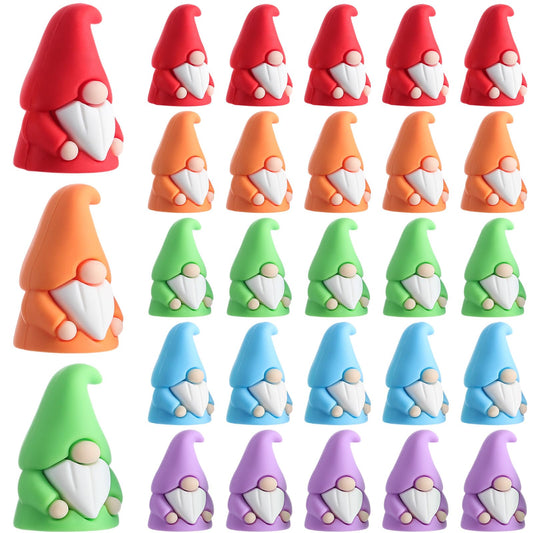 Soulchen 25 Pcs Mini Gnomes Figures Bulk Tiny Egg Bunny Miniature Easter Figurines to Hide and Seek Small Little Gnomes Statue for Fairy Garden Accessories Home Decoration Party Favors