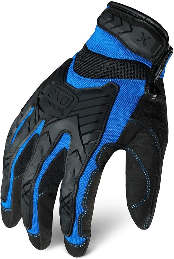 Ironclad mens Medium Work Gloves, Black & Blue, Medium Pack of 1 US