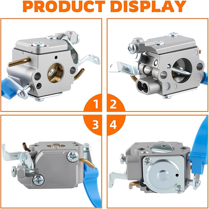 125B Carburetor 590460102 with Air Filter Fuel Line Kit Fit for Husqvarna 125B 125BX 125BVX Leaf Blower Trimmer for Zama C1Q-W37 Air Filter Cover for Craftsman 358794810 358794811 Blower