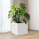 16~32inch Steel Planter Square Outdoor Planters Box Indoor Metal Large Planters Cube, Heavy Duty Flower Pot Modern for Commercial Residential Home Garden Porch Hotel Patio (White, 20×20×20in)