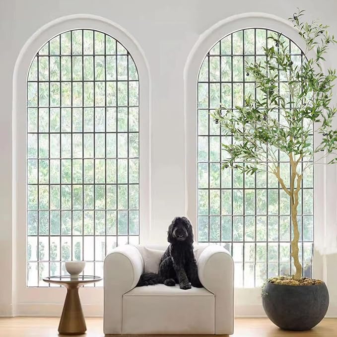 Nafresh Tall Faux Olive Tree，7ft（84in） Realistic Potted Silk Artificial Indoor with Green Leaves and Big Fruits for Home Office Living Room Bedroom Stairs Foyer Decor.