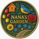 VEOJEIN Nana’s Garden Stepping Stone 9.45" – Hand-Painted Resin Garden Decor with Bird, Flowers & Path Design – Whimsical Gift for Grandma, Mother’s Day, Birthday, or Outdoor Display