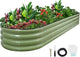 1MORE Galvanized Raised Garden Bed- Planter Garden Boxes Outdoor, Raised Beds for Gardening,8x2x1ft Metal Garden Bed Kit for Vegetables Flower, Planter Raised Beds with Tools.Green