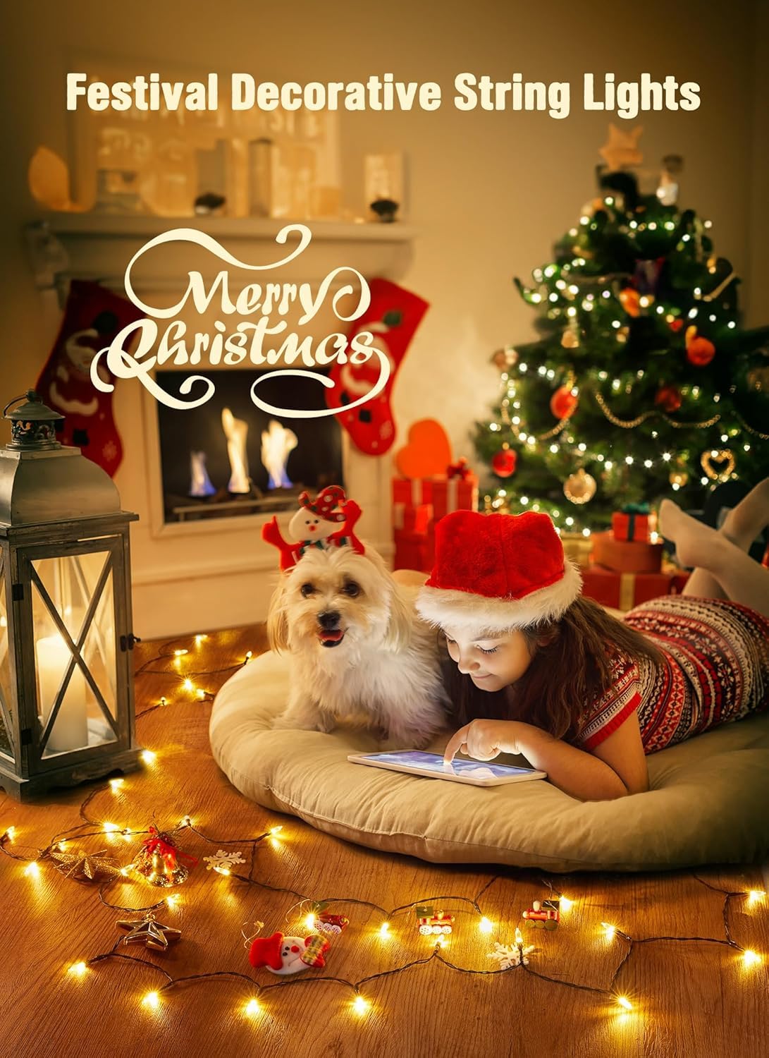 Brightown 8ft 20LED Battery Operated Christmas String Lights with Timer