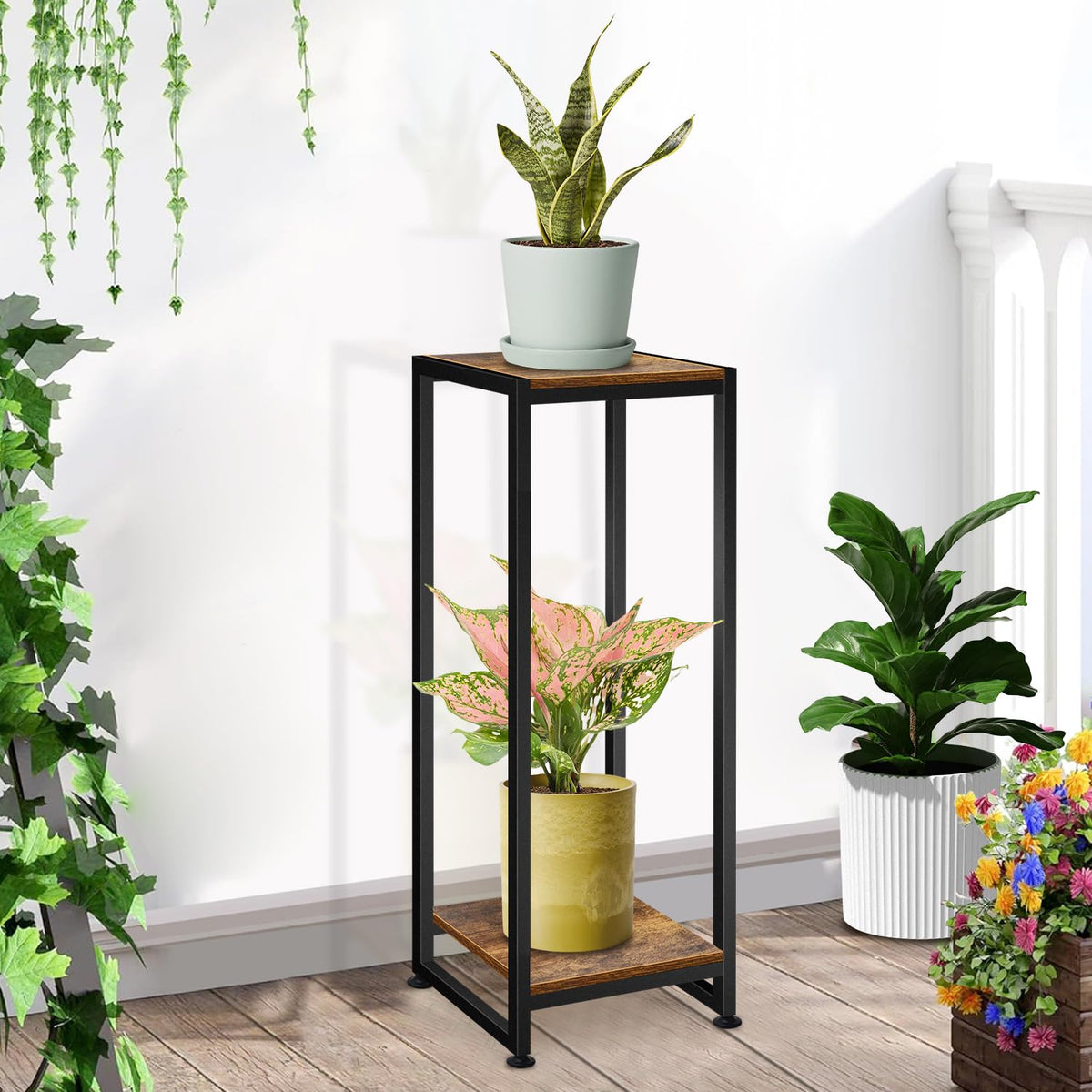 Lilybud--lily Plant Stand Indoor, 31.5'' Tall Wood Plant Stands Heavy Duty