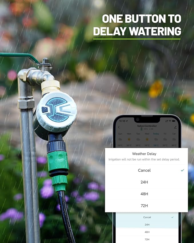 RAINPOINT Sprinkler Timer, WiFi Water Timer for Garden Hose, Smart Irrigation Controller, APP Remote Control (2.4Ghz WiFi Connection)