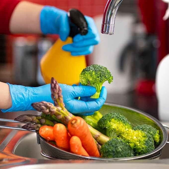 PROMEDIX P Nitrile Disposable Gloves,4mil-100 Count,Gloves Disposable Latex Free,Powder Free for Cooking,Household,Food safe