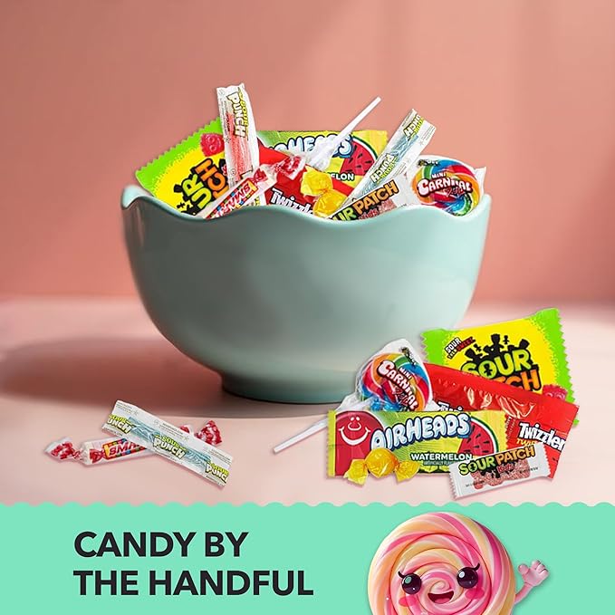 Bulk Candy Variety Pack - 3 lb - Bulk Candy Individually Wrapped - Assorted Mix - Lollipops, Hard, Fruity - Dulces - Big Bag for Party Favors