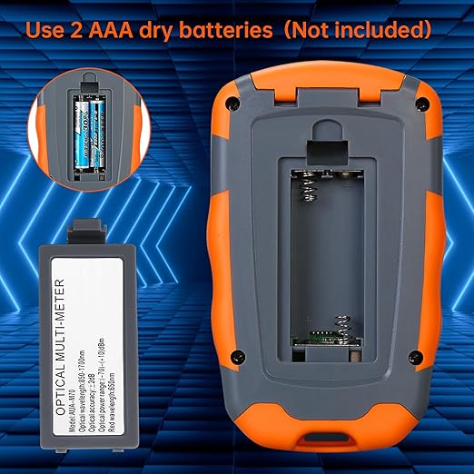 Duogalia 2-Pack Fiber Optic Tester Portable Fiber Light Power Meter -70~10dBm, SC/FC/ST Universal Interface Built-in 30Km Fault Detector with FC to LC Adapter