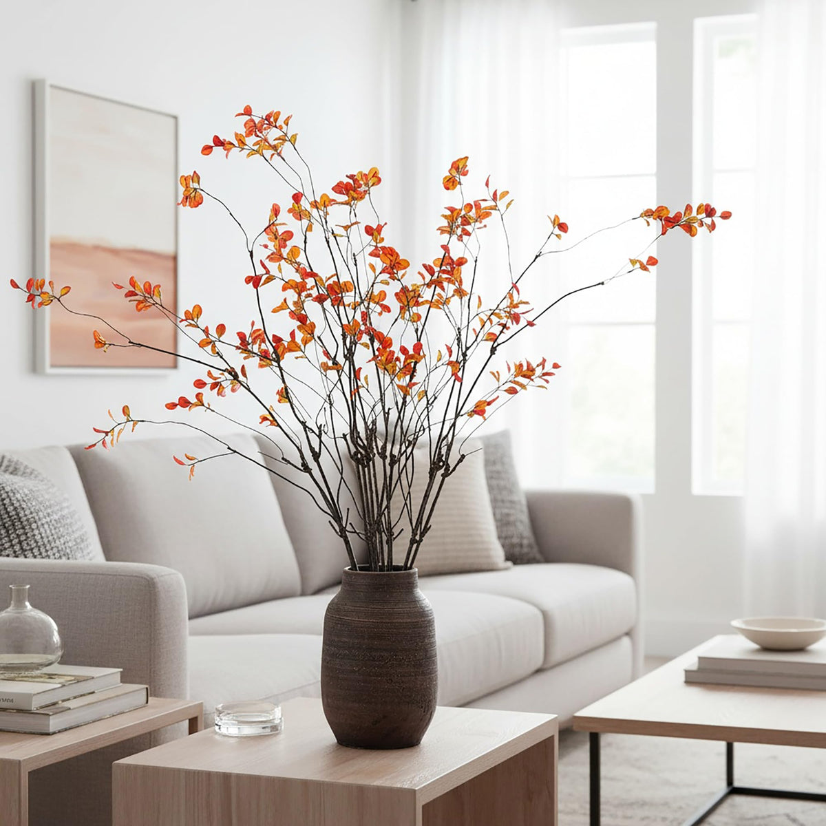 MISSWARM Faux Eucalyptus Stems for Vase, Artificial Greenery Branches 10pcs