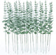 Tinsow 26 Pcs Artificial Eucalyptus Stems Faux Eucalyptuses Real Touch Leaf Wedding Bouquet Centerpiece Filler Home Decor (Green, 26)