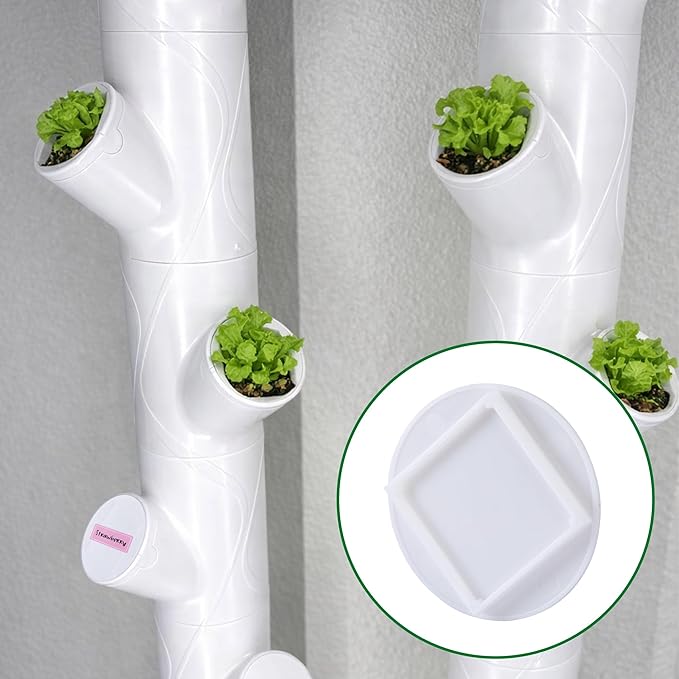 EBaokuup 24 Pcs Hydroponics Pod Caps with Colored Lables, Grow Cubes Cap Compatible with yPod, Plant Grow Pods Cover for Garden Hydroponics Growing System