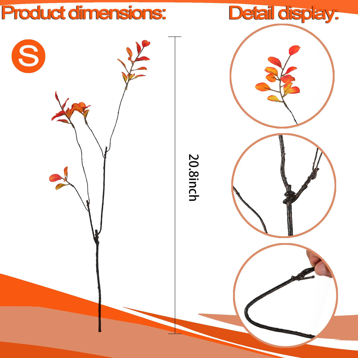 MISSWARM Faux Eucalyptus Stems for Vase, Artificial Greenery Branches 10pcs
