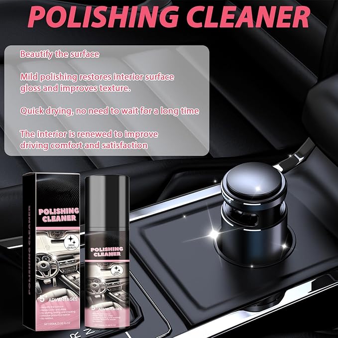 Car Interior Cleaner, Vehicle Interior Polish, 100ml Car Interior Cleaner, Interior Detailer Spray, Total Car Interior Cleaner Rejuvenation, Decontaminatio, Interior All Purpose Car Cleaner