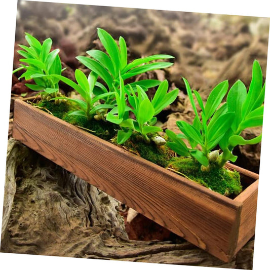 IWOWHERO Wood Box Cedar Window Boxes Tiestos para Exterior Indoor Pots Wood Rectangular Planter Pots for Outdoor Plants Fence Plant Pot Fence en Square